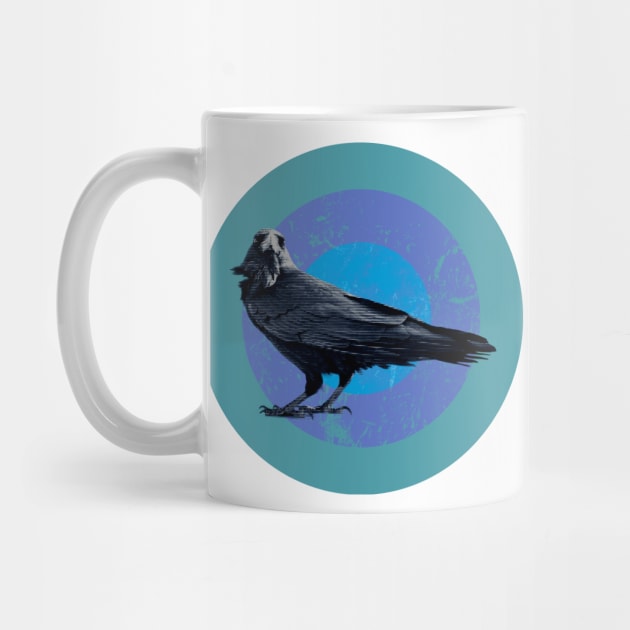 Halftone retro design Raven by DyrkWyst